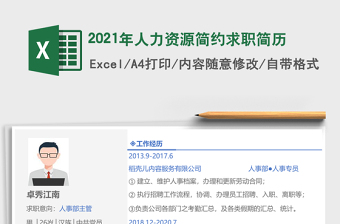 2025年人力资源简约求职简历