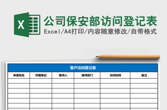 2025公司保安部访问登记表