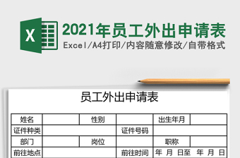 2025年员工外出申请表