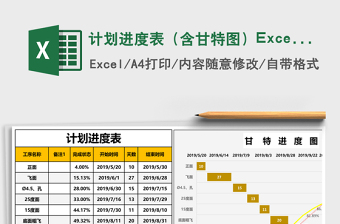 计划进度表（含甘特图）下载