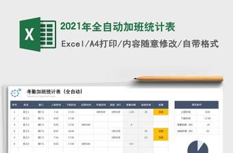 2025年全自动加班统计表