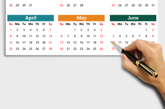 20252018绿色爱心日历表excel表格模板