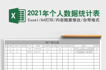 2025年个人数据统计表