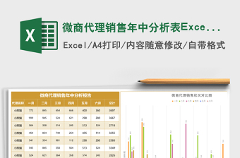 2025微商代理销售年中分析表Excel模板