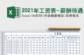 2025年工资表-薪酬待遇