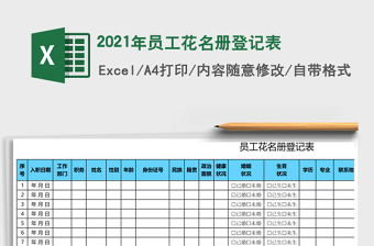 2025年员工花名册登记表
