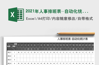 2025年人事排班表-自动化统计表