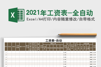 2025年工资表-全自动