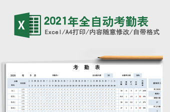 2025年全自动考勤表