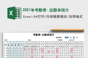 2025年考勤表-出勤率统计