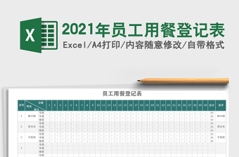 2025年员工用餐登记表