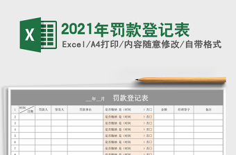 2025年罚款登记表