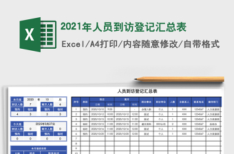 2025年人员到访登记汇总表
