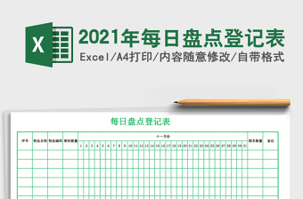 2025年每日盘点登记表