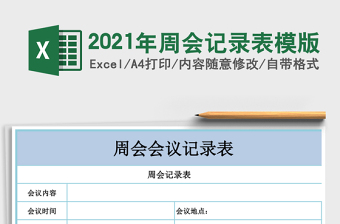 2025年周会记录表模版