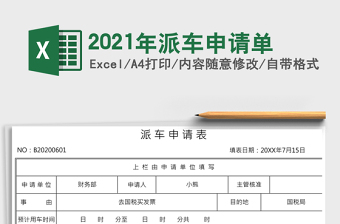 2025年派车申请单