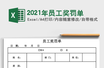 2025年员工奖罚单