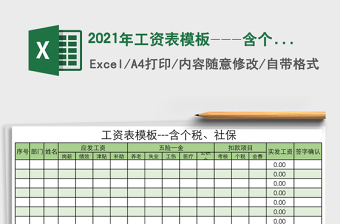 2025年工资表模板---含个税