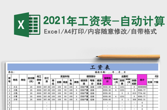 2025年工资表-自动计算