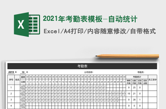 2025年考勤表模板-自动统计