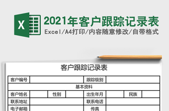 2025年客户跟踪记录表