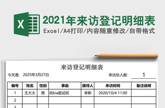 2025年来访登记明细表