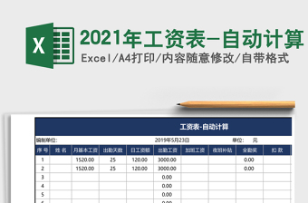2025年工资表-自动计算
