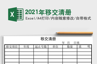 2025年移交清册