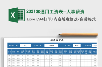 2025年通用工资表-人事薪资
