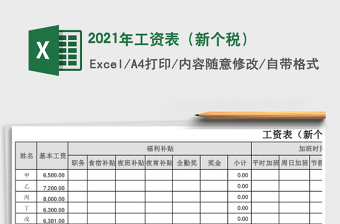 2025年工资表（新个税）