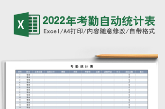 2025年考勤自动统计表