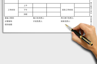 2025年工地临时派工单(机械、人工)