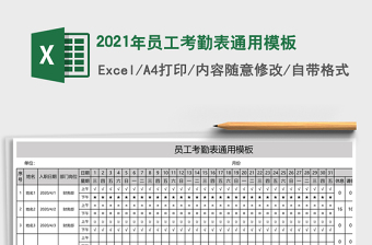 2025年员工考勤表通用模板