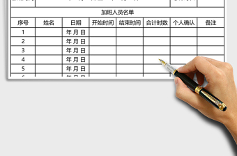 2025年加班信息登记表