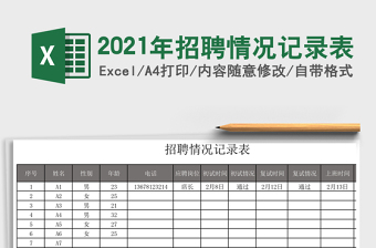 2025年招聘情况记录表