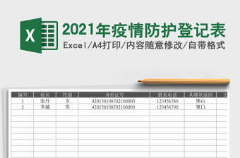 2024年疫情防护登记表