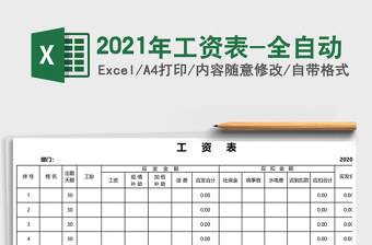 2025年工资表-全自动
