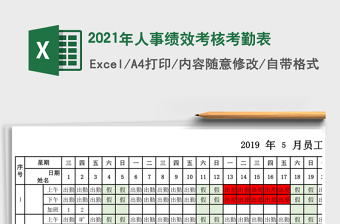 2025年人事绩效考核考勤表