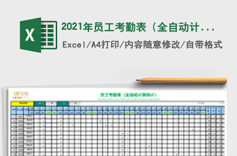 2025年员工考勤表（全自动计算统计）
