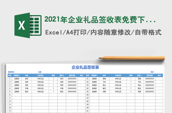 2025年企业礼品签收表