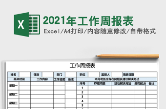 2025年工作周报表