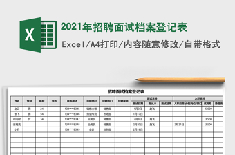 2025年招聘面试档案登记表