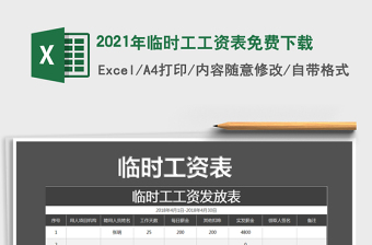 2025年临时工工资表