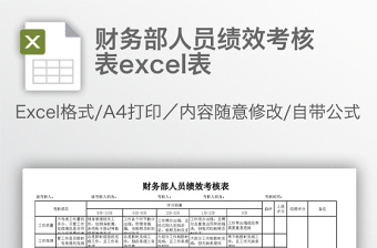简约财务部人员绩效考核表excel表