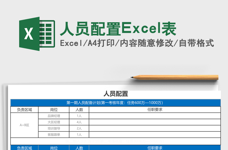 人员配置Excel表