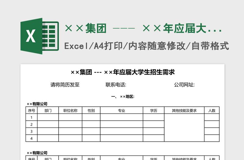 2025××集团 --- ××年应届大学生招生需求