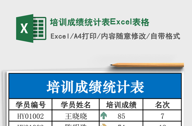 2025培训成绩统计表Excel表格