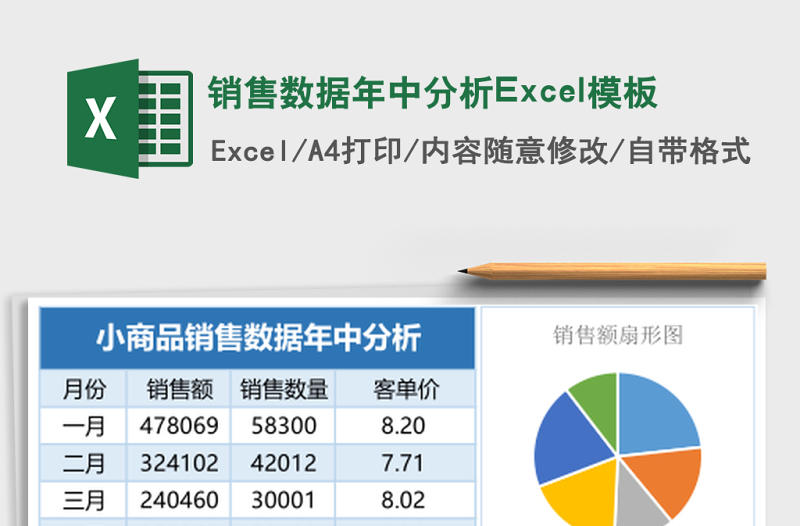 销售数据年中分析excel表格下载