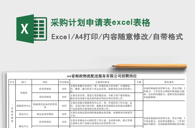 2025采购计划申请表excel表格