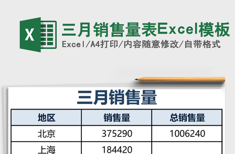 2025三月销售量表Excel模板
